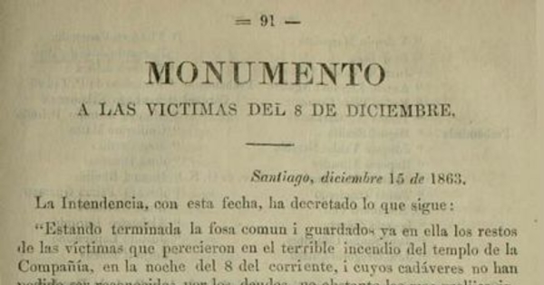 Monumento a las víctimas del 8 de diciembre: 15 diciembre de 1863