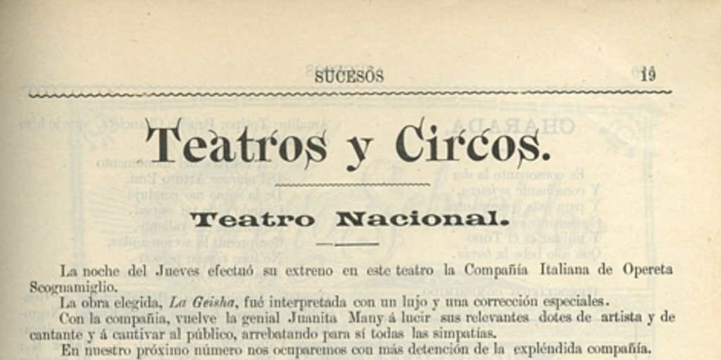 Teatros y circos