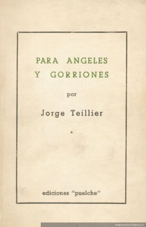 Para ángeles y gorriones : 1953-1956