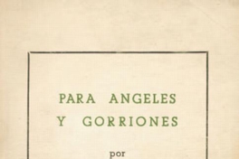 Para ángeles y gorriones : 1953-1956