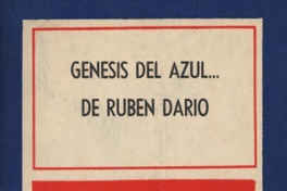 Génesis del Azul de Rubén Darío