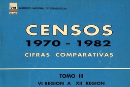 Censos de 1970-1982: cifras comparativas: tomo 3