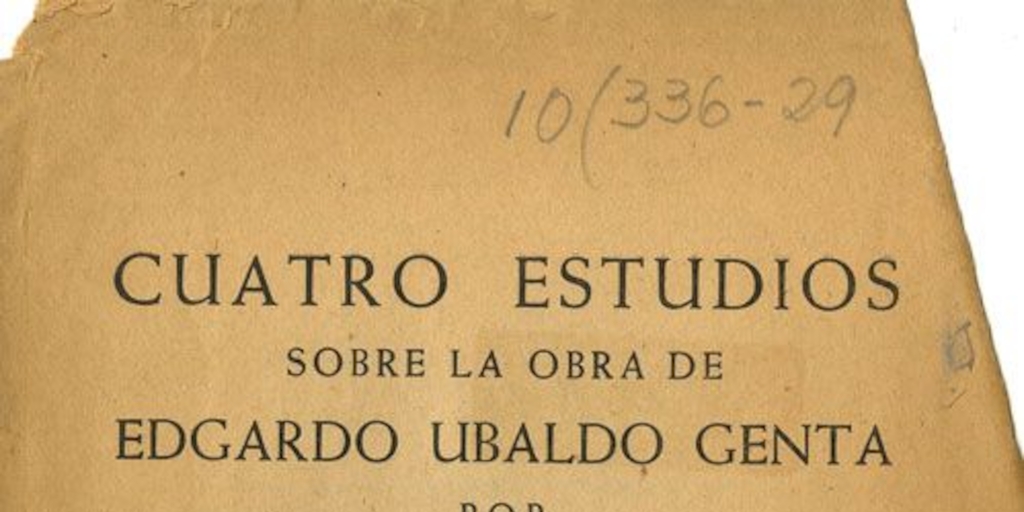 Cuatro estudios sobre la obra de Edgardo Ugaldo Genta