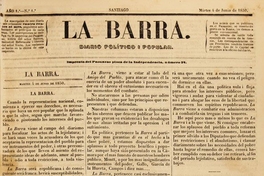 La Barra : diario politico i popular: año 1, no. 1-175, 4 junio 1850 a 19 abril 1851