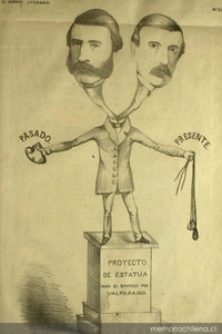 Proyecto de estatua para el diputado por Valparaíso, 1864