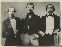 Miguel Luis Amunátegui, Domingo Santa María y Gregorio Víctor Amunátegui en 1848