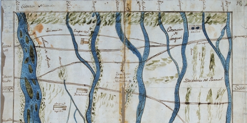 Plano de las doctrinas de las islas de Maule y Parral, 1788