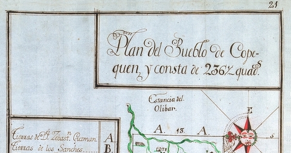 Plan del pueblo de Copequén, 1792