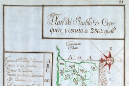 Plan del pueblo de Copequén, 1792