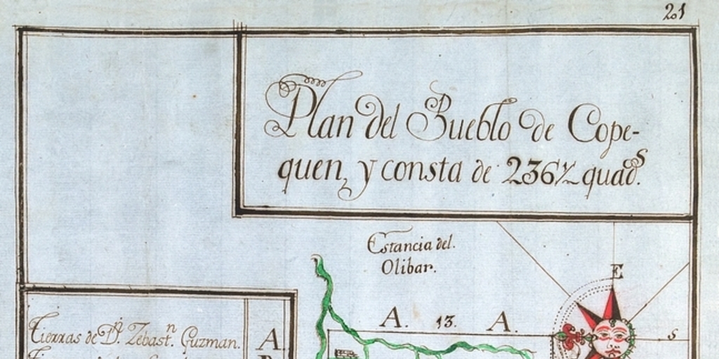Plan del pueblo de Copequén, 1792