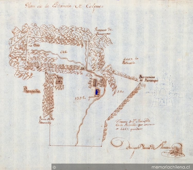 Plan de la Estancia de Colgue, 1793