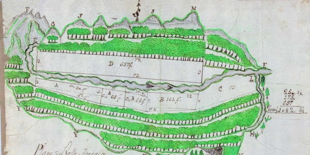Plano del Valle de Atacalco, Chillán, 1807