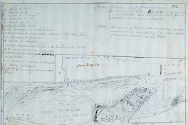 Plano del camino de la quebrada de San Francisco al cerro de La Cordillera, Valparaíso, 1809