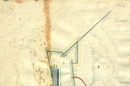 Plano de fortificación de Playa Ancha, Valparaíso, 1820