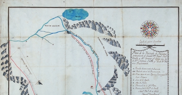 Plano de la Hacienda de Puangue perteneciente al finado Don Juan Antonio Ovalle, 1822