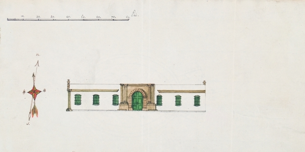 Frontispicio del palacio de la Intendencia de Coquimbo, 1823