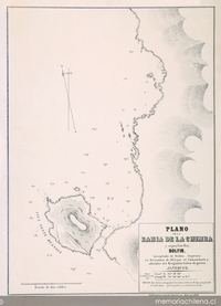 Plano de la Bahía de la Chimba y según Fitz-Roy, Bolfin, 1866