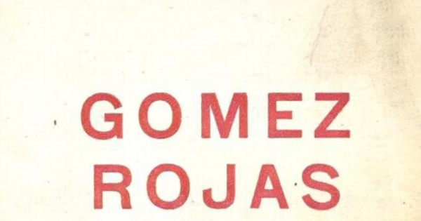 Gómez Rojas : realidad y símbolo