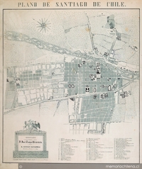 Plano de Santiago de Chile [mapa]: dedicado a D. José Tomás Urmeneta