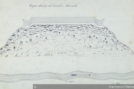 Proyección vertical por a'a' del recinto de Nacimiento, 1855