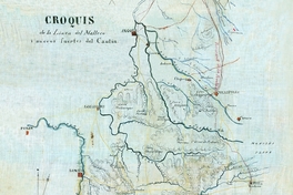 Croquis de la línea del Malleco i nuevos fuertes de Cautín, 1869