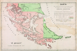 Carta que demuestra las diversas proposiciones de arreglo de la cuestión de límites chileno-arjentina, 1881