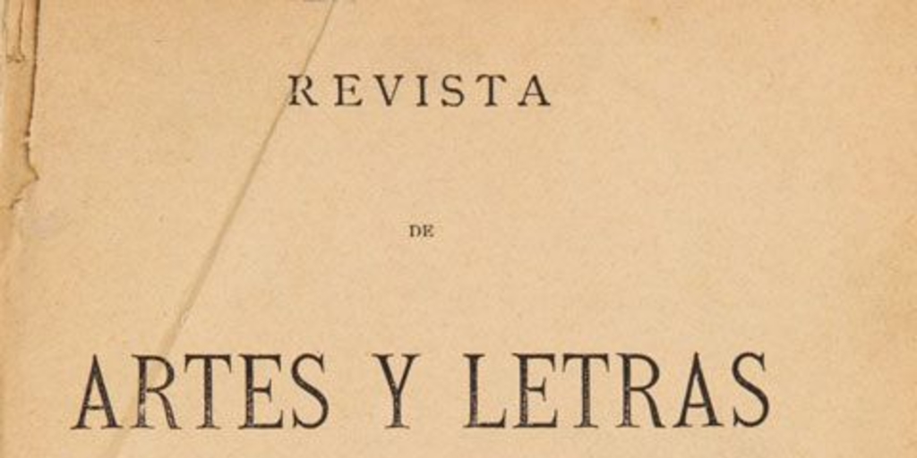 Revista de artes y letras: tomo 1, número 1, 15 de noviembre de 1884