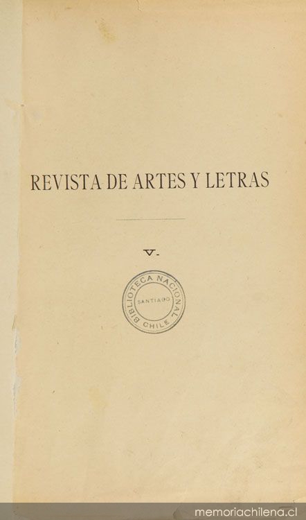 Revista de artes y letras: tomo V, 15 de noviembre de 1885 a 15 de febrero de 1886