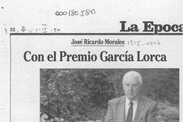 Con el Premio García Lorca