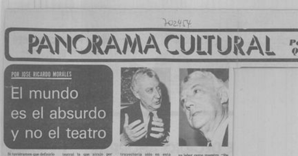 El mundo es el absurdo y no el teatro