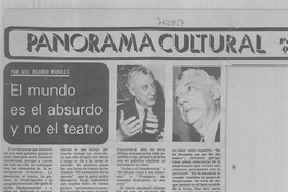 El mundo es el absurdo y no el teatro