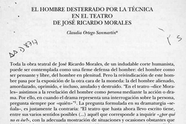 El hombre desterrado por la técnica en el teatro de José Ricardo Morales