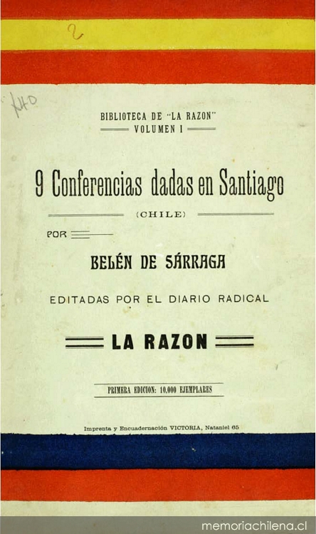 Conferencias: sociológicas y de critica religiosas, dadas en Santiago de Chile en Enero y Febrero de 1913