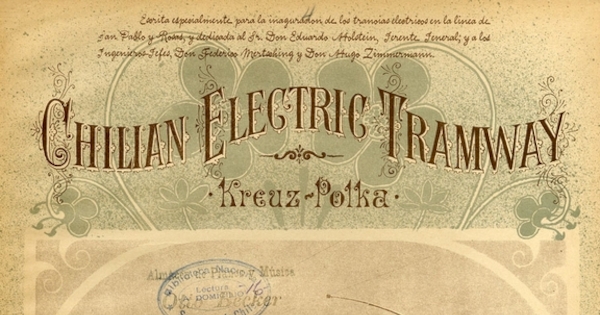 Chilean electric transway [música]: polca para piano
