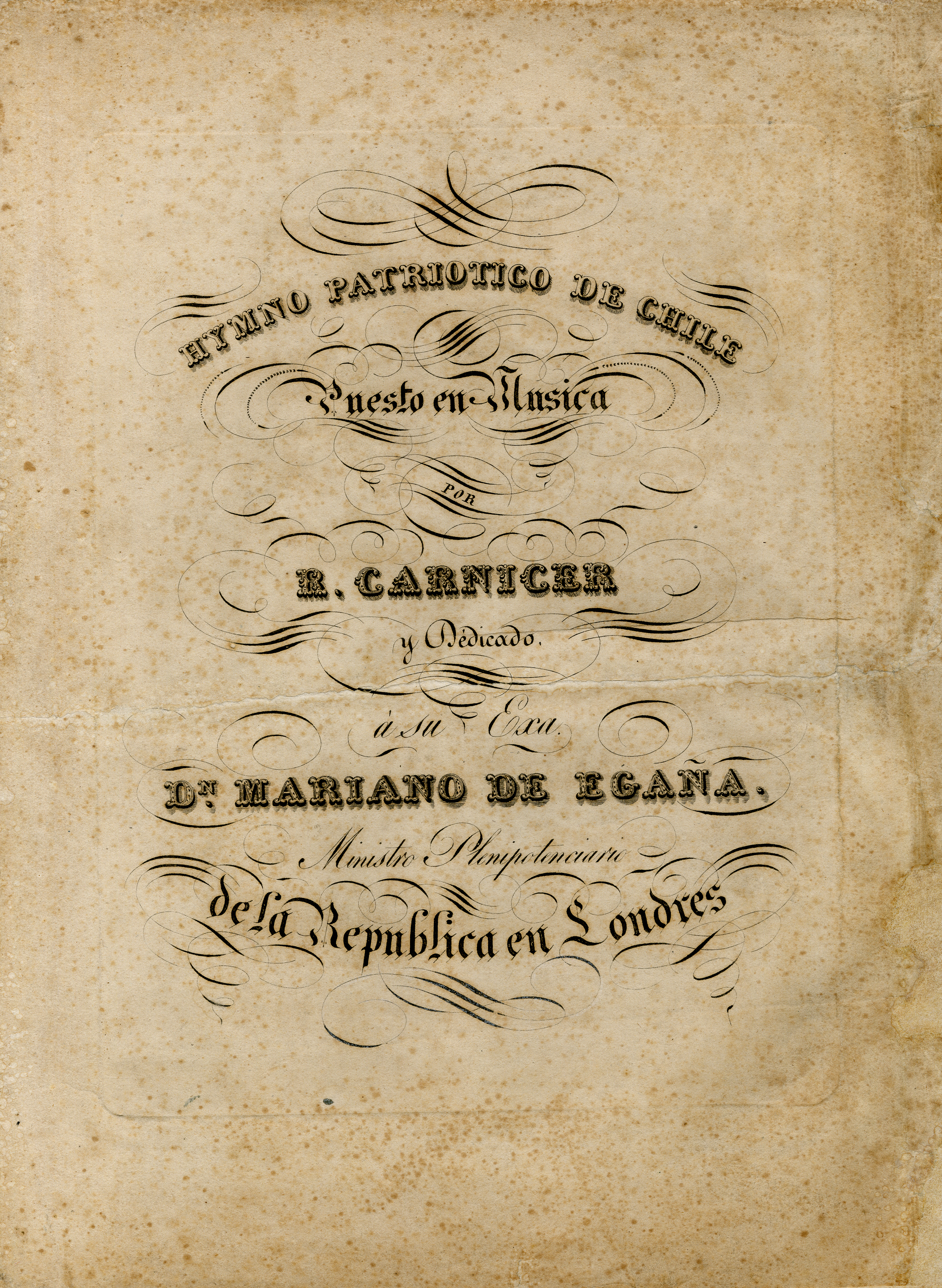 Hymno patriótico de Chile [música] : [para canto y piano]