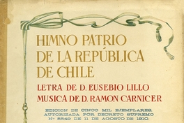 Himno patrio de la República de Chile [música] :[para canto y piano]