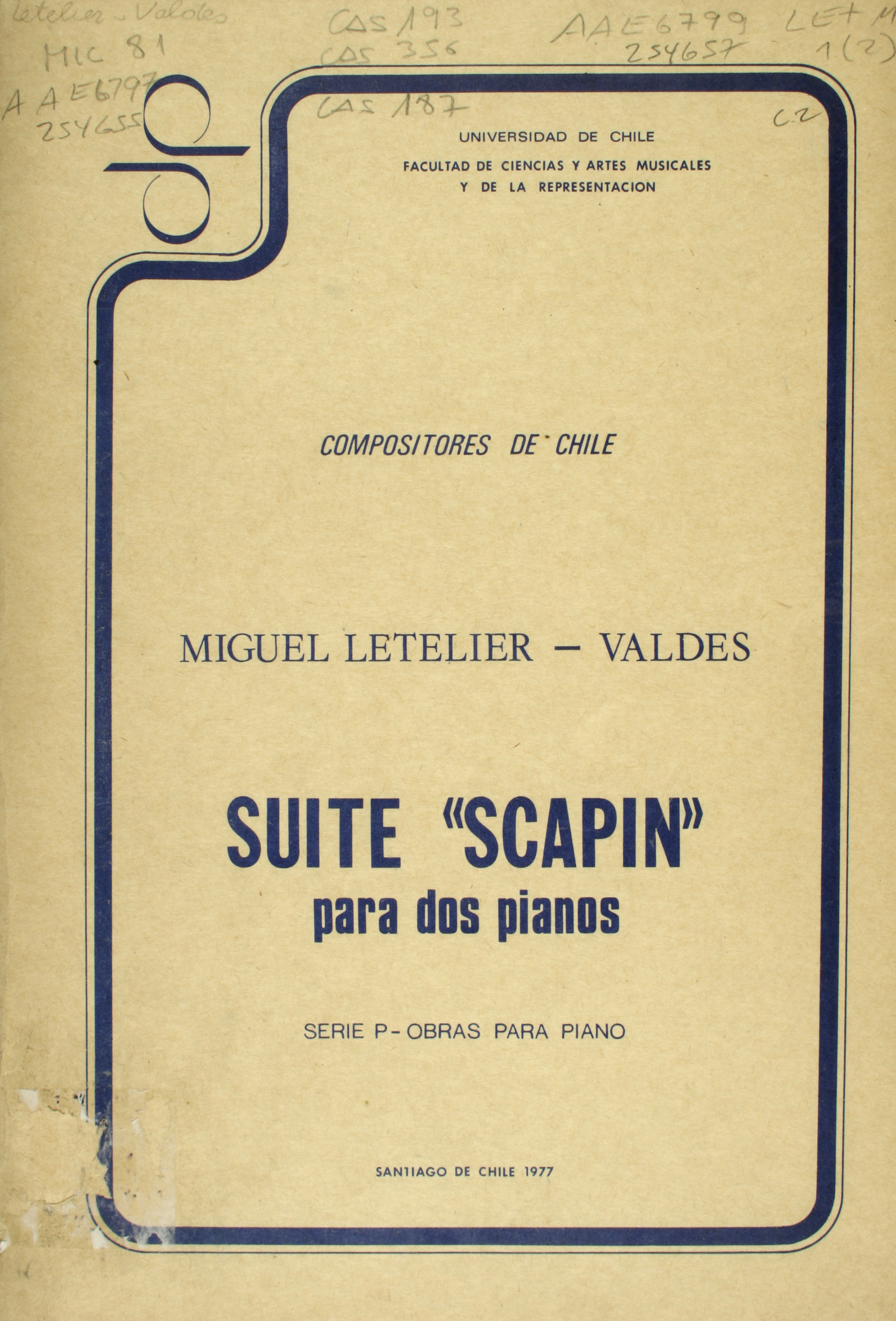 Suite Scapin [microforma] : para dos pianos