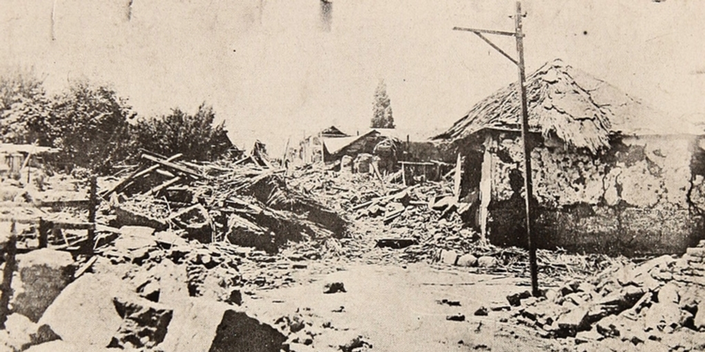 Una de las calles de Coquimbo después del maremoto, noviembre de 1922