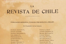 La Revista de Chile: tomo 5, julio a diciembre de 1900