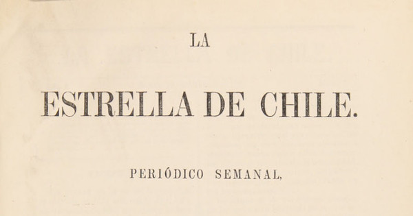 La Estrella de Chile: tomo 1