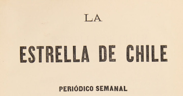 La Estrella de Chile: año 6, 1872