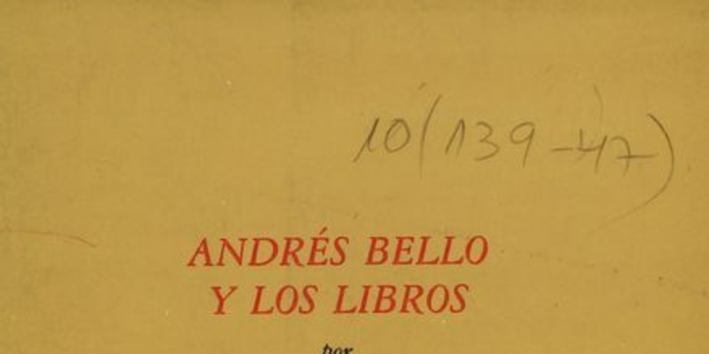 Andrés Bello y los libros