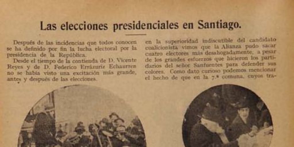 Las elecciones presidenciales en Santiago