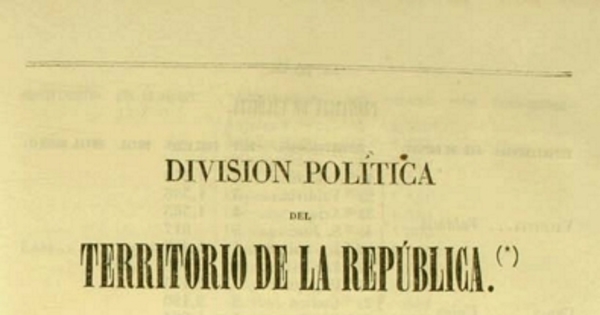 División política del territorio de la república