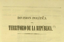 División política del territorio de la república