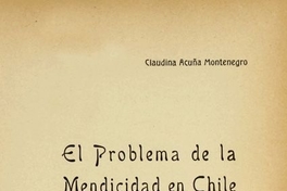 El problema de la mendicidad en Chile