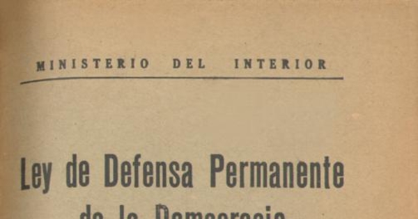 Ley de Defensa Permanente de la Democracia