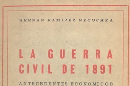 La guerra civil de 1891 : antecedentes económicos