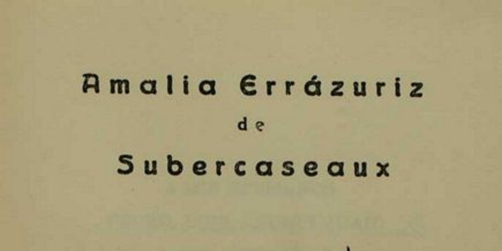 Amalia Errázuriz de Subercaseaux