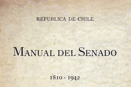 Manual del Senado, 1810-1942